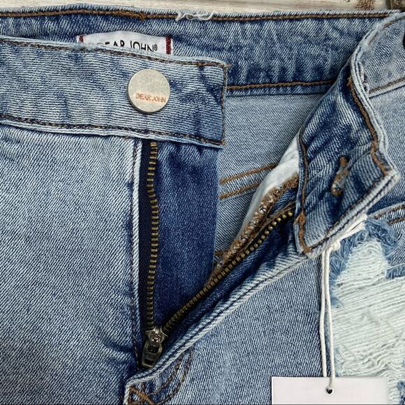 NWT Dear John Ava Distressed Shorts Blue Denim Cutoff Beach Vacay Boho Size 30 - Picture 6 of 11